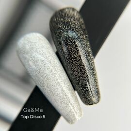УЦІНКА / GaMa DISCO SHINE TOP #005, Топ світловідбиваючий, срібло, 15 ml #1