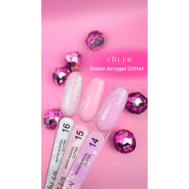 EDLEN Water Acrygel GLITTER №14, 15 ml, рідкий гель #2