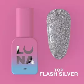 LUNA Flash Silver Top, світловідбиваючий топ, 13 ml [CLONE] #1