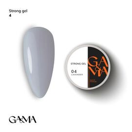 GaMa Strong gel Lavender #004, гель без опилу, лавандовий, 30 ml #1