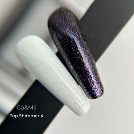 GA&MA. SHIMMER TOP #4, 10 ml, Топ із золотисто-фіолетовим шимером #2