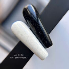 GA&MA. SHIMMER TOP #3, 10 ml, Топ зі сріблястим шимером #2