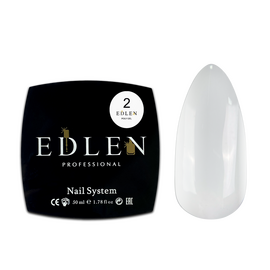 EDLEN Poly gel №02 Milky, 50 ml, полігель, біло-молочний #1