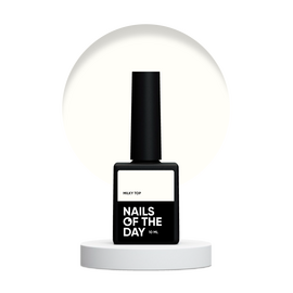NOTD. Milky Top, 10 ml, топ з липким шаром, молочний #1