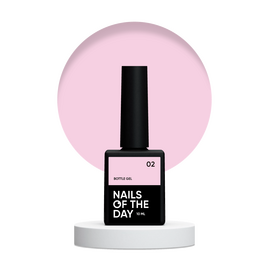 NOTD. Bottle Gel #2, Pale Pink, 10 ml, рідкий надміцний гель, блідо-рожевий #1