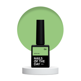 NOTD. Bottle Gel #6, Light Green, 10 ml, рідкий надміцний гель, світло-зелений #1