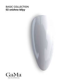 УЦІНКА / GaMa Gel polish #2 WHITE, холодний білий, 15 ml, гель-лак #1