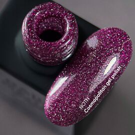 NOTN Гель-лак Cosmopolitan, #199, світловідбиваючий темно-рожевий, 10 ml #2