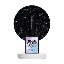 NOTN Гель-лак Manhattan, світловідбиваючий чорний з голографічним шимером, 10 ml #1