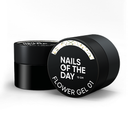 NOTD Flower Gel №01, 15 ml, будівельний гель з сухоцвітами #1