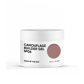 NOTD Builder Gel Camouflage №06, 30 ml, коричневий камуфлюючий будівельний гель #1