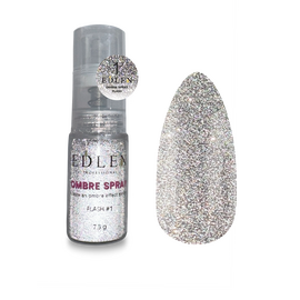 EDLEN Ombre Spray Edlen Flash №1, 7.5g, світловідбиваюча пудра для дизайну #1
