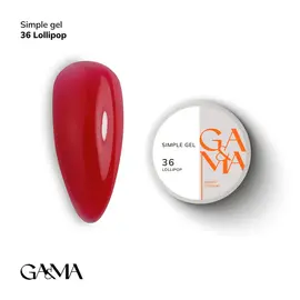 GaMa Simple gel 36 Lollipop, 15 ml, гель без опилу #1