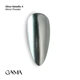 GA&MA. Mirror powder, Silver metallic, 0.3 g, Втирка Silver metallic #1