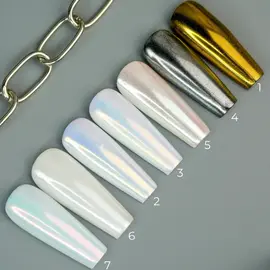 GA&MA. Mirror powder, Silver metallic, 0.3 g, Втирка Silver metallic #2