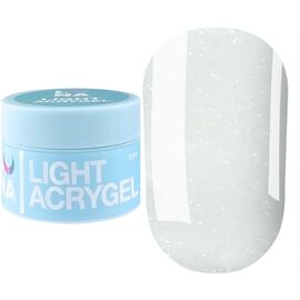 LUNAmoon. Light Acrygel #27 Milky with shimmer, 30 ml, рідкий гель, молочний з шимером #1