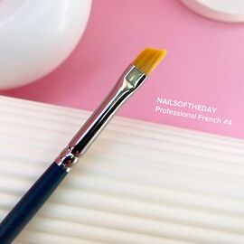 NOTD. Brush, French #4, Пензлик кутовий для френчу #1