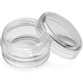 Баночка пластикова, 3 ml, прозора з прозорою кришкою #1