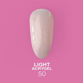 LUNAmoon. Light Acrygel #50 Light pink with shimmer, 30 ml, рідкий гель для укріплення, світло-рожевий з шимером #2