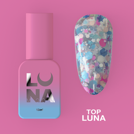 LUNAmoon. Luna Top Coat, 13 ml, декоративний топ #1