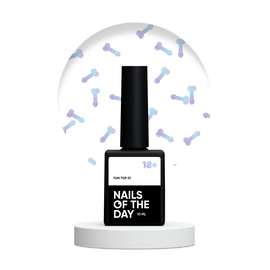 NOTD. "Fun!" Top #01, 10 ml, топ з голографічними фігурками #1