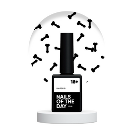 NOTD. "Fun!" Top #03, 10 ml, топ з чорними фігурками #1