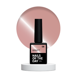 NOTN. Korean "Cat eye" Gel Polish #08, 10 ml, гель-лак "котяче око" бежевий #1