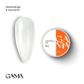 GA&MA. Universal builder gel, #1 Clear, 30 ml, гель без опилу, прозорий, рідкий #1