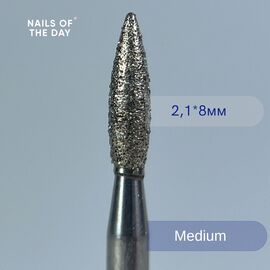 NOTD Фреза алмазна Полум'я (2,1*8 мм), синя #1