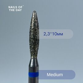 NOTD Фреза алмазна Полум'я (2,3*10 мм), синя #1