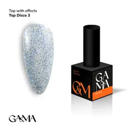 GA&MA. DISCO SHINE TOP #003, 10 ml, Топ світловідбиваючий, срібло #1