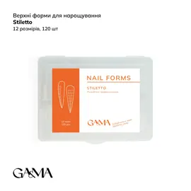 GA&MA. Top nail forms Stiletto, верхні форми для нарощування (стилет), 120 шт #1