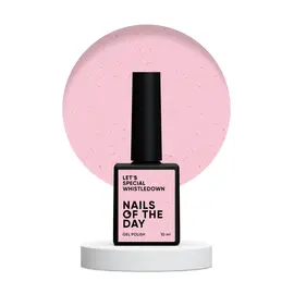 NOTD. Гель-лак Let's special Whistledown, 10 ml, рожевий із золотою поталлю #1