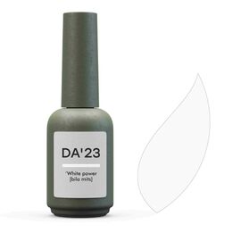 DA'23. Fiber gel, White Power, 14 ml, гель для укріплення "Біла міць", щільний білий #1