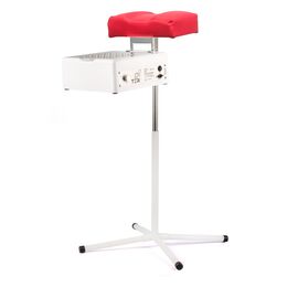 Teri. Pedicure stand for nail dust collector, red. Педикюрна підставка для настільних витяжок з червоним верхом (під замовлення) #2