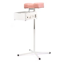 Teri. Pedicure stand for nail dust collector, light pink. Педикюрна підставка для настільних витяжок з світло-рожевим верхом (під замовлення) #2