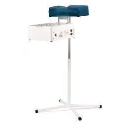 Teri. Pedicure stand for nail dust collector, blue. Педикюрна підставка для настільних витяжок з синім верхом (під замовлення) #2