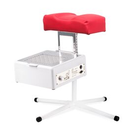 Teri. Pedicure stand for nail dust collector, red. Педикюрна підставка для настільних витяжок з червоним верхом (під замовлення) #1