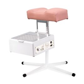 Teri. Pedicure stand for nail dust collector, light pink. Педикюрна підставка для настільних витяжок з світло-рожевим верхом (під замовлення) #1