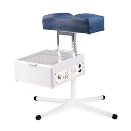 Teri. Pedicure stand for nail dust collector, blue. Педикюрна підставка для настільних витяжок з синім верхом (під замовлення) #1