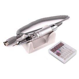 BUCOS. Nail drill "Bucos ZS-711", white, 65W. Фрезер + 6 покращених фрез, 35 тисяч оборотів, реверс,  білий корпус #2