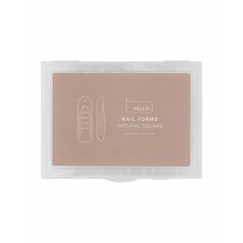 HELLO. Top nail forms, Natural Square, 120 штук, верхні форми для нарощування, квадрат #1
