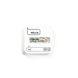 HELLO. Coin gel, GOLD WHITE, 5 g, гель для дизайну #1