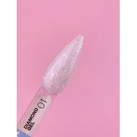LUNAmoon. Diamond Builder Gel #1, 15 ml, гель для нарощування з блискітками #2