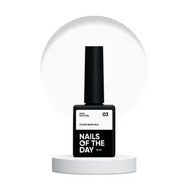 NOTD. Milky Cover Base #03, NEW Formula, 10 ml, напівпрозора молочна база #1