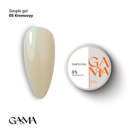 GA&MA. Simple builder gel #5 Cream, 15 ml, гель без опилу, Кремовий #1