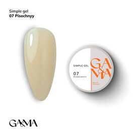 GA&MA. Simple builder gel #7 Sand, 15 ml, гель без опилу, Пісочний #1