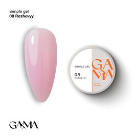 GA&MA. Simple builder gel #8 Pink, 15 ml, гель без опилу, Рожевий #1