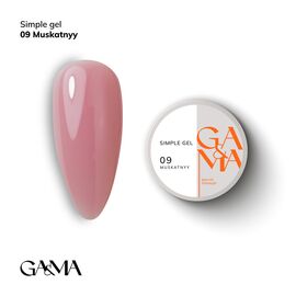 GA&MA. Simple builder gel #9 Nutmeg, 15 ml, гель без опилу, Мускатний #1