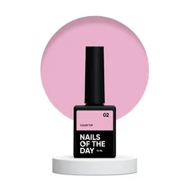 NOTD. Color Top #02, 10 ml, топ без липкого шару, рожевий нюд #1